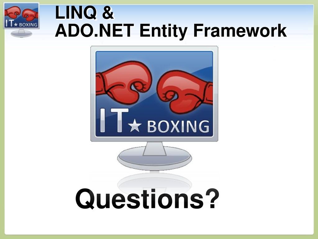 Linq ado net entity framework ppt download