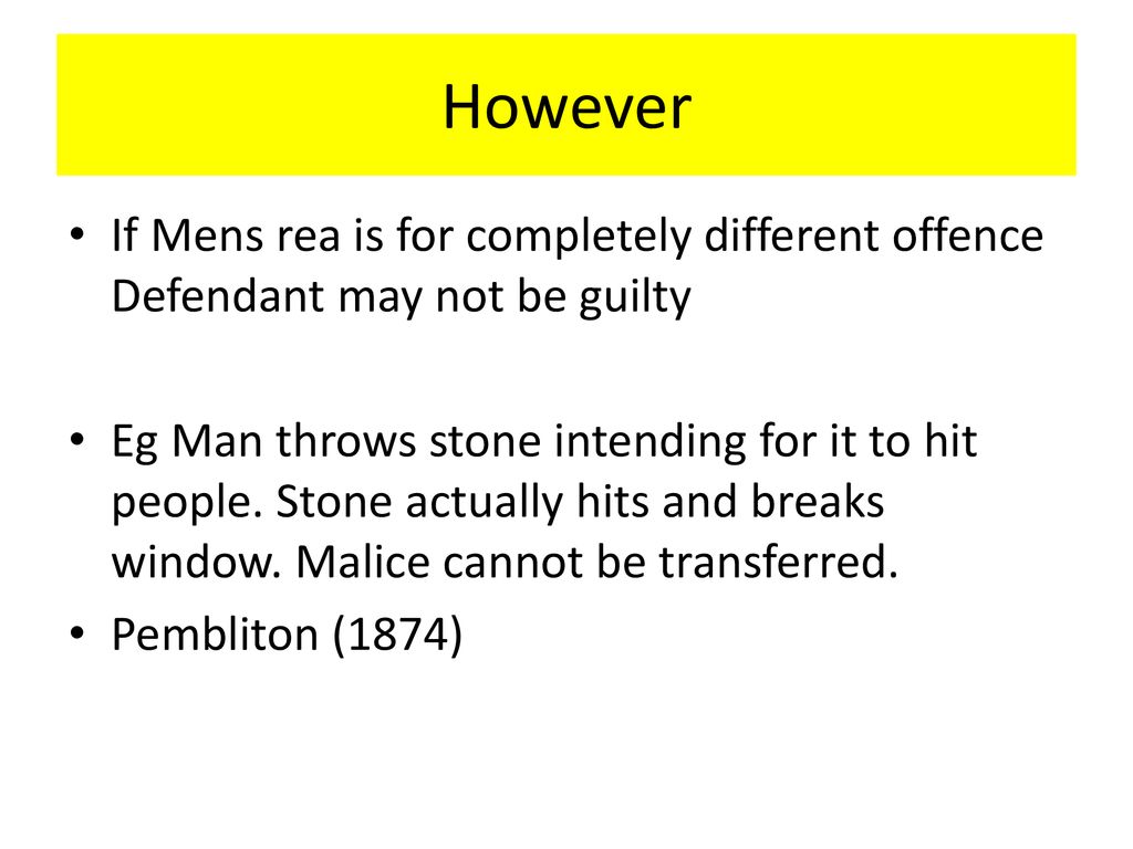 Mens Rea Learning Objectives ppt download