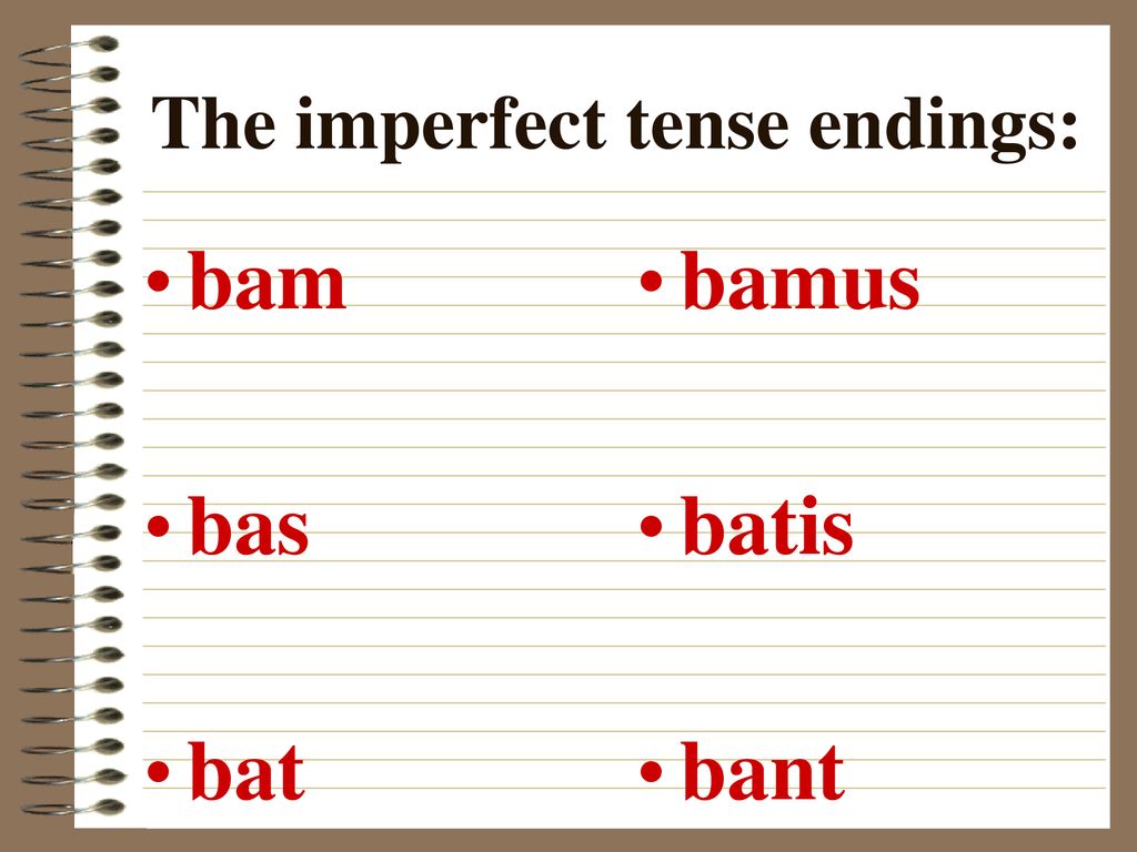 The Imperfect Tense Ppt Download