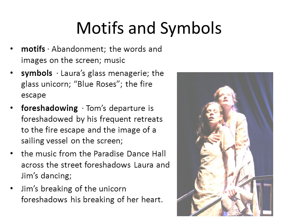 symbols used in the glass menagerie