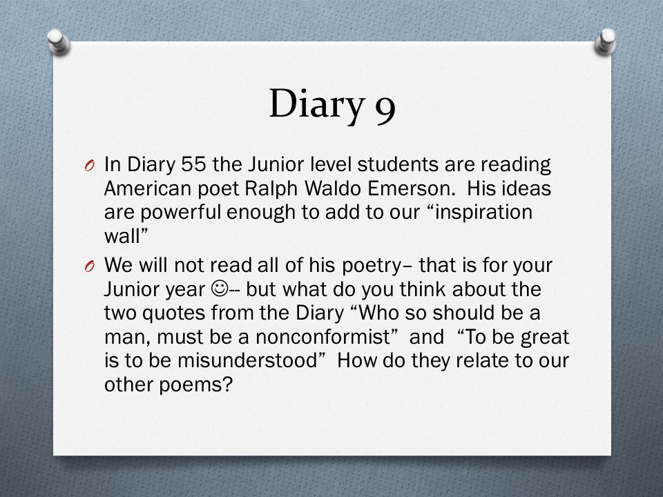 Diary 9