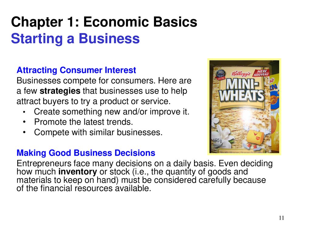 Chapter 1: Economic Basics What Is A Business? - Ppt Download