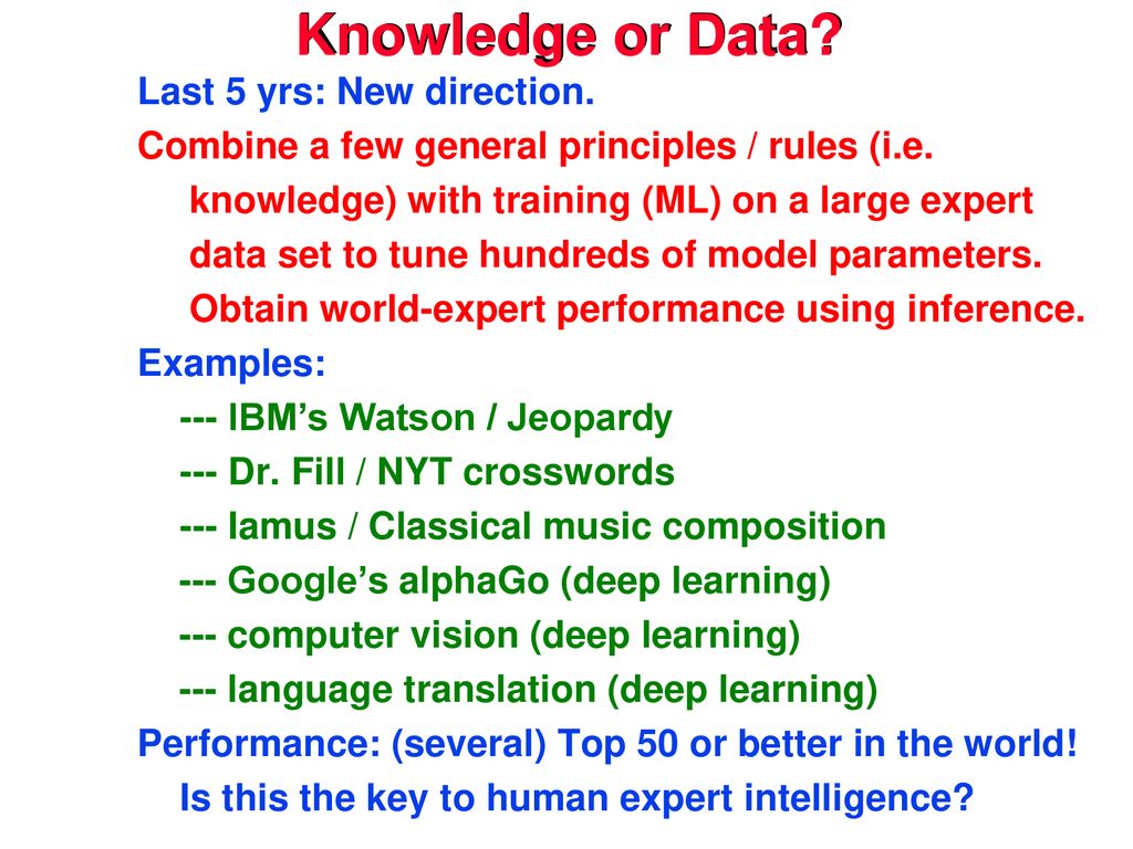 Knowledge or Data