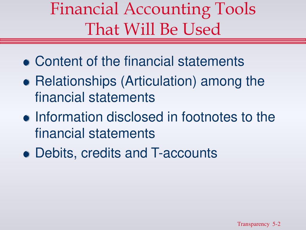 Using The Accounting Framework: - ppt download