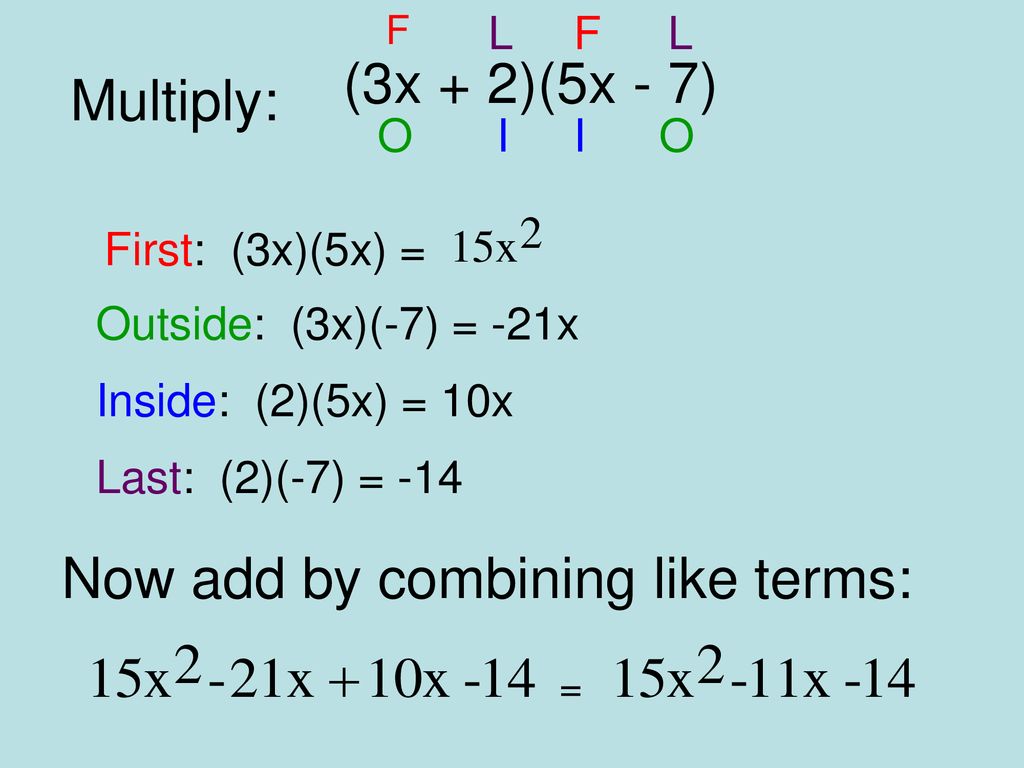 Math 100 Intermediate Algebra FACTORING POLYNOMIALS OF THE FORM - ppt ...