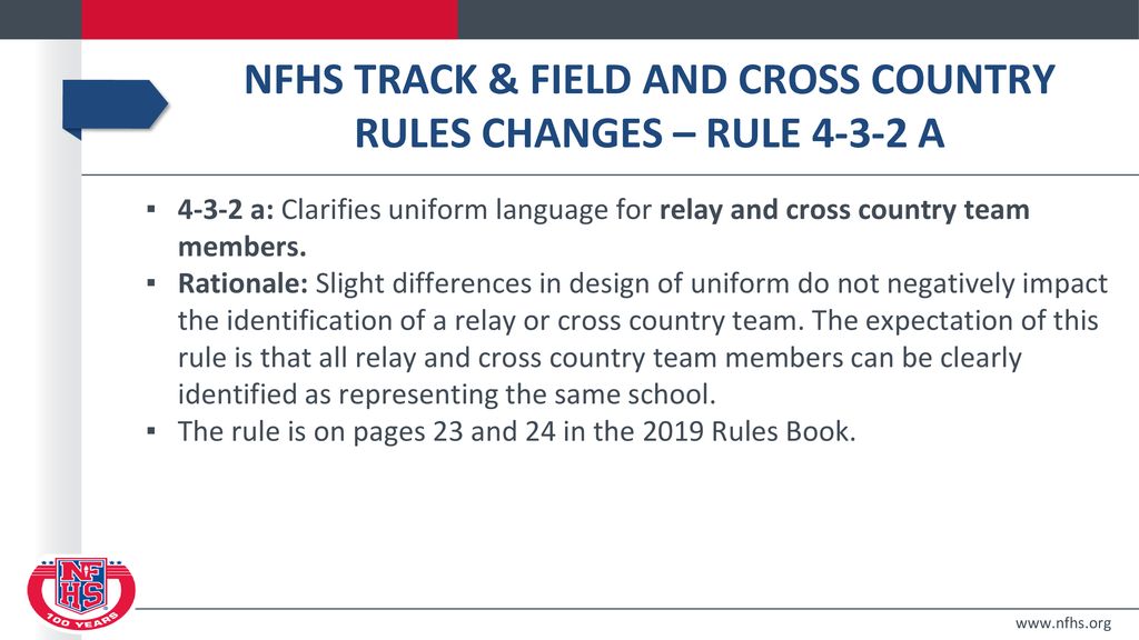 TRACK & FIELD AND CROSS COUNTRY RULES CHANGES ppt download