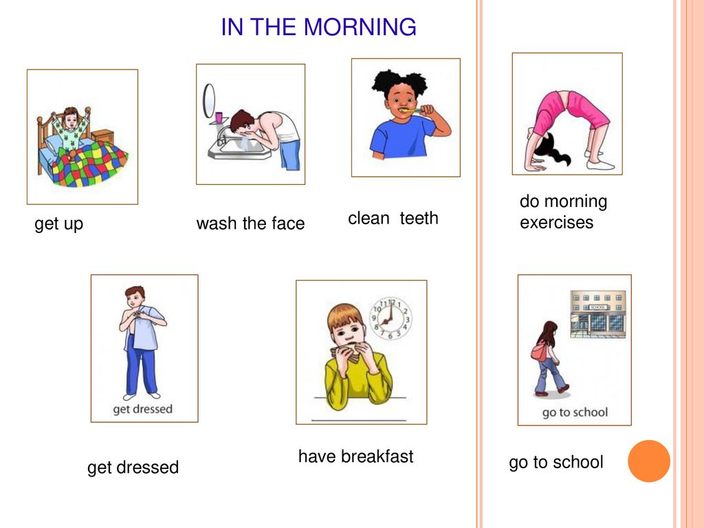 I to be morning exercises. Распорядок дня на англ языке. Задание по английскому my Day. Мой день на английском языке. My Day презентация.