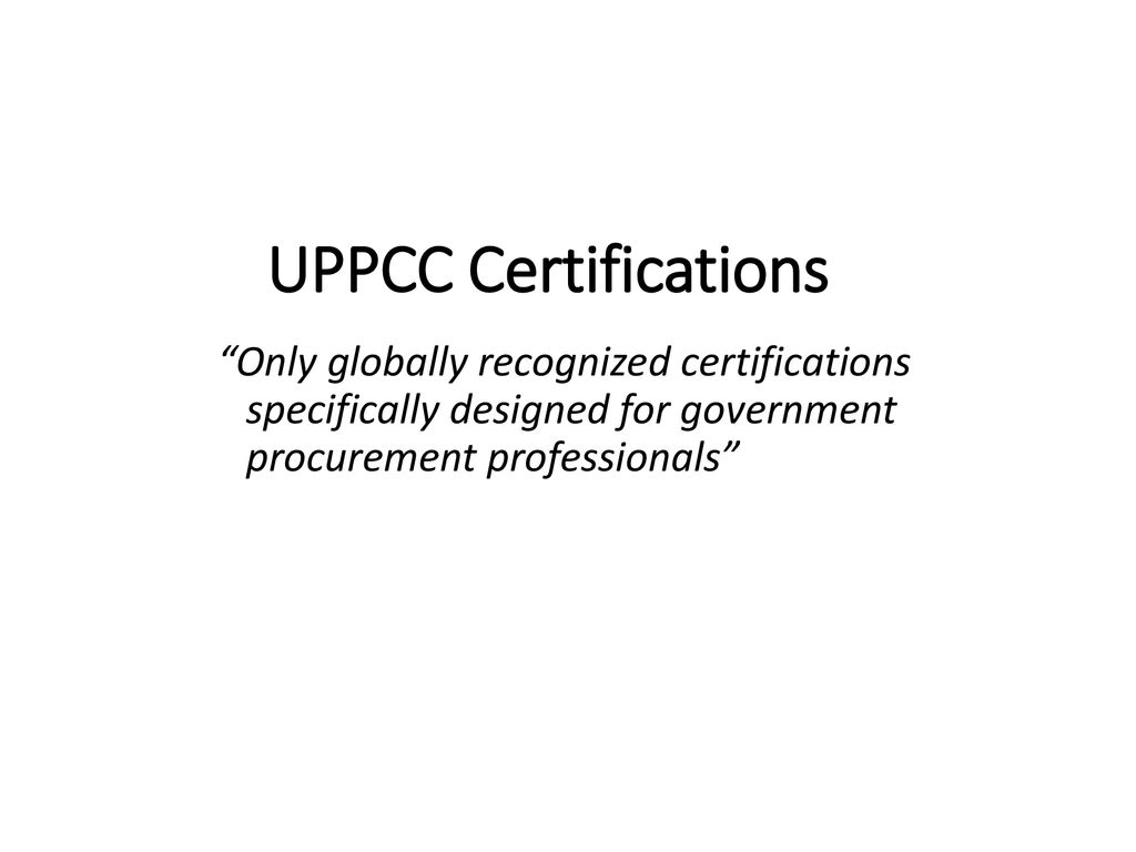 CPPO/CPPB Certification ppt download