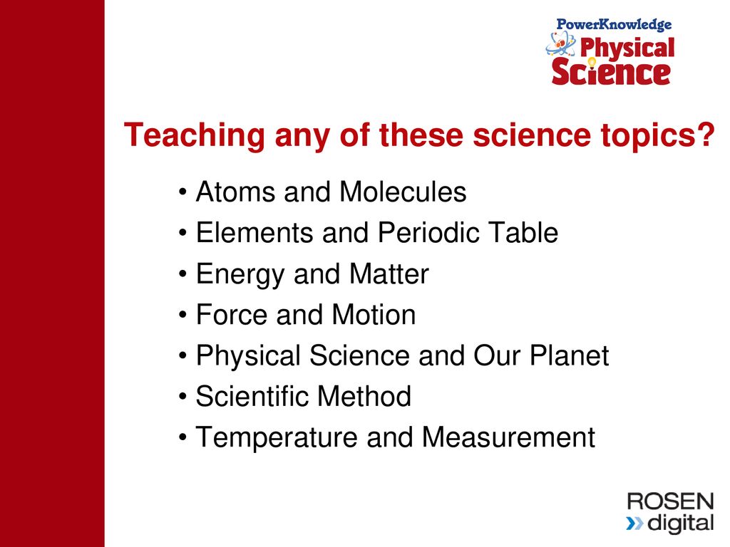 science topics for presentation