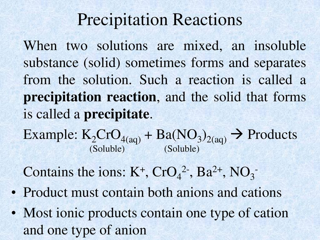 Chapter 4 Types of Chemical Reactions and Solution Stoichiometry - ppt ...