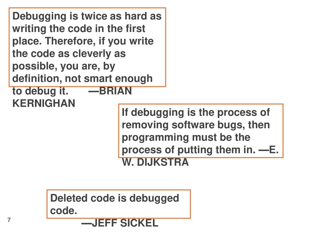 Debugging cs ppt download