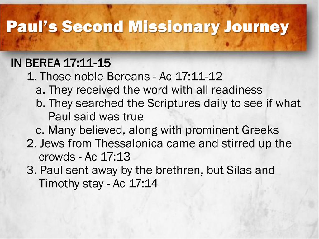 Paul’s Second Missionary Journey - Ppt Download