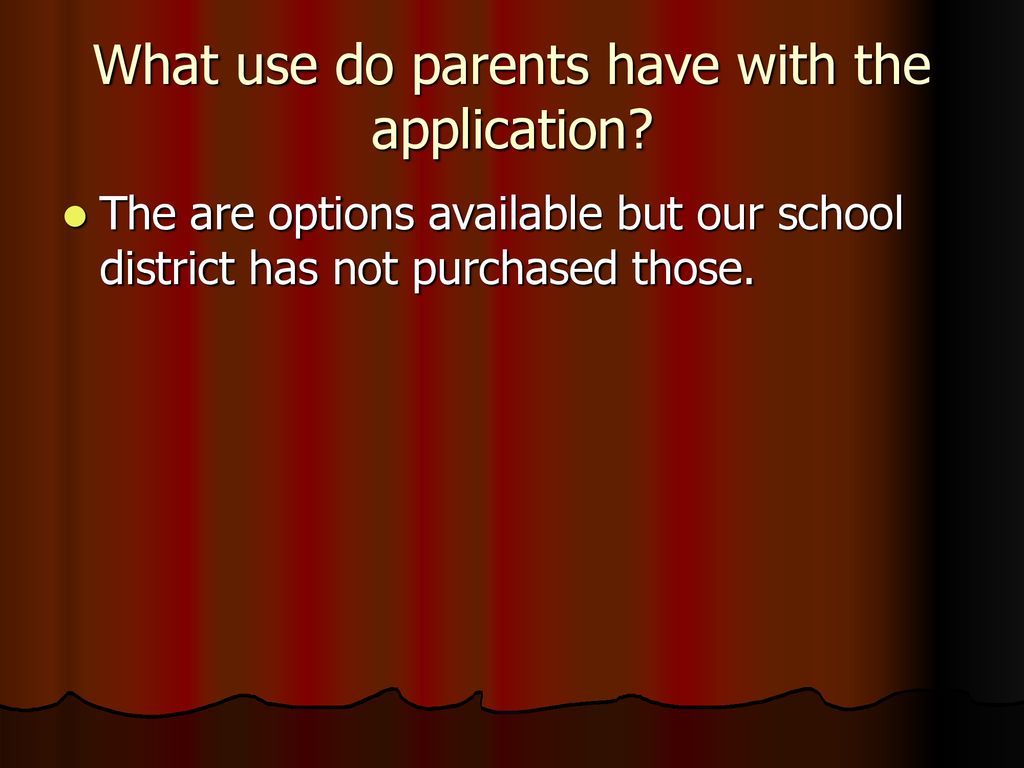 What use do parents have with the application