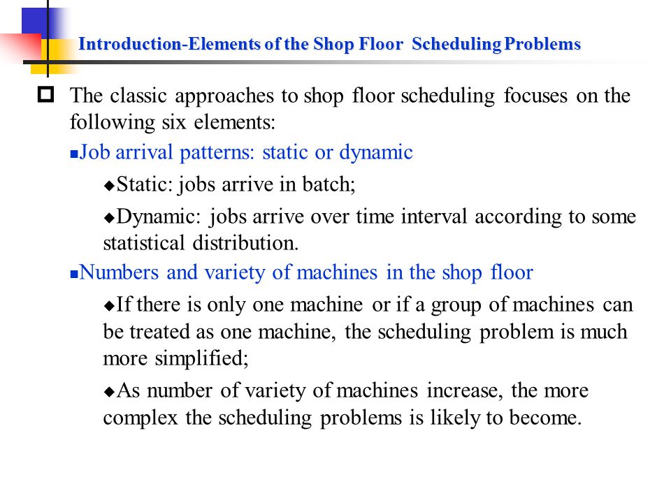 Operations Scheduling Ppt Download