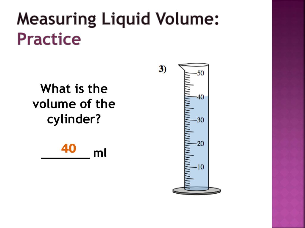 Volume Volume is the amount of space an object takes up. - ppt Within Measuring Liquid Volume Worksheet
