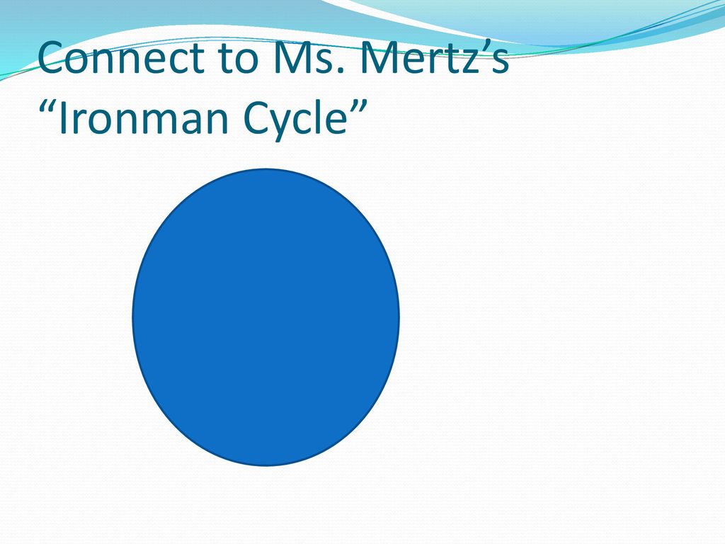 Connect to Ms. Mertz’s Ironman Cycle