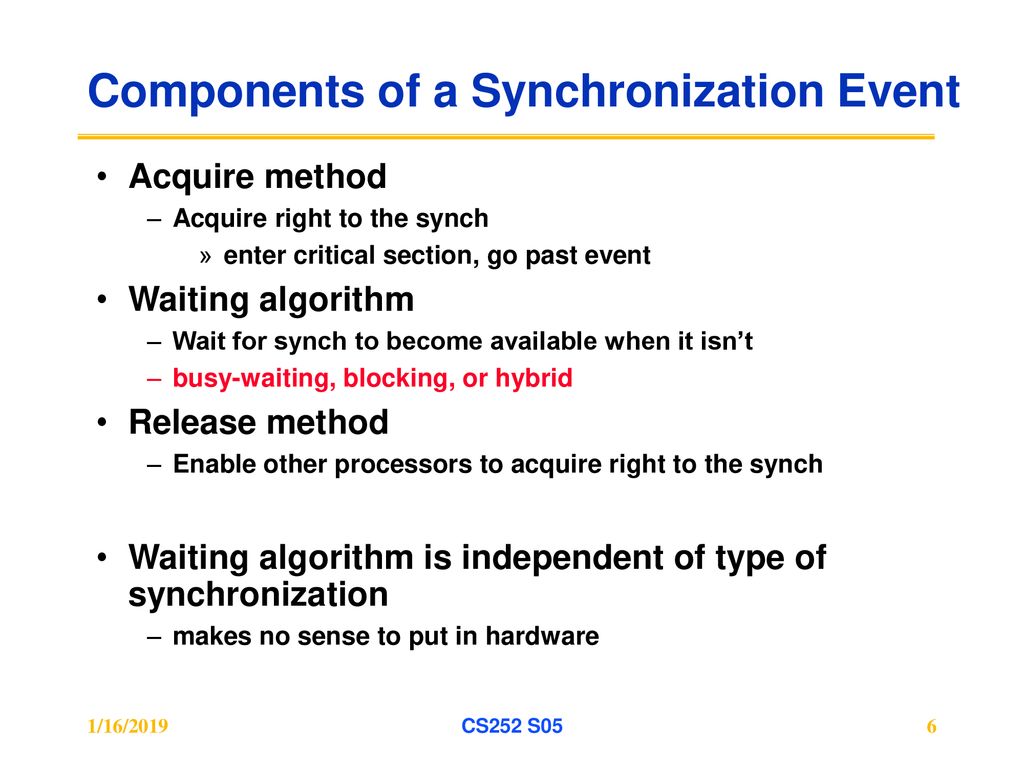 Hardware-Software Trade-offs in Synchronization - ppt download