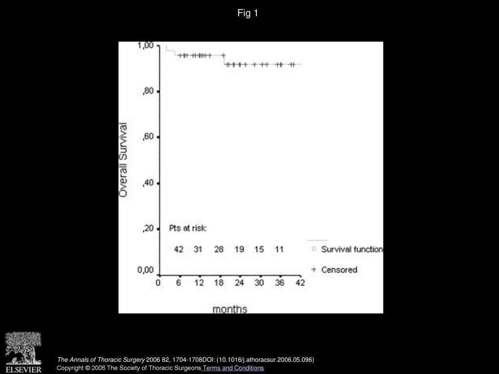 Fig 1 Kaplan-Meier 3-year overall survival in the responders group.