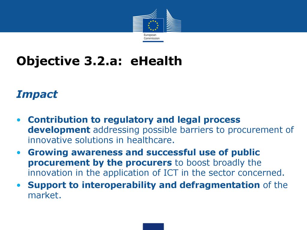 Objective 3.2.a: eHealth Impact