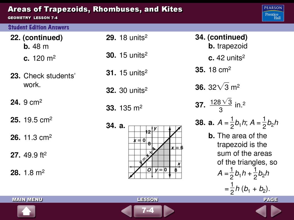 Areas of Trapezoids, Rhombuses, and Kites - ppt download