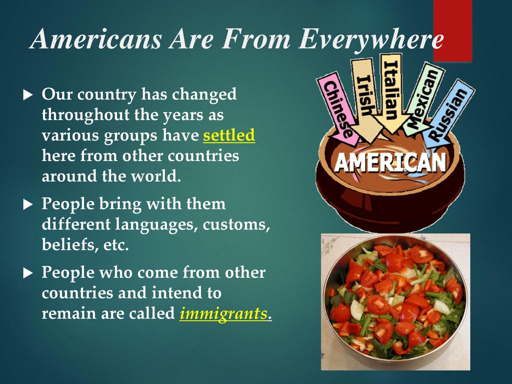Americans Are From Everywhere