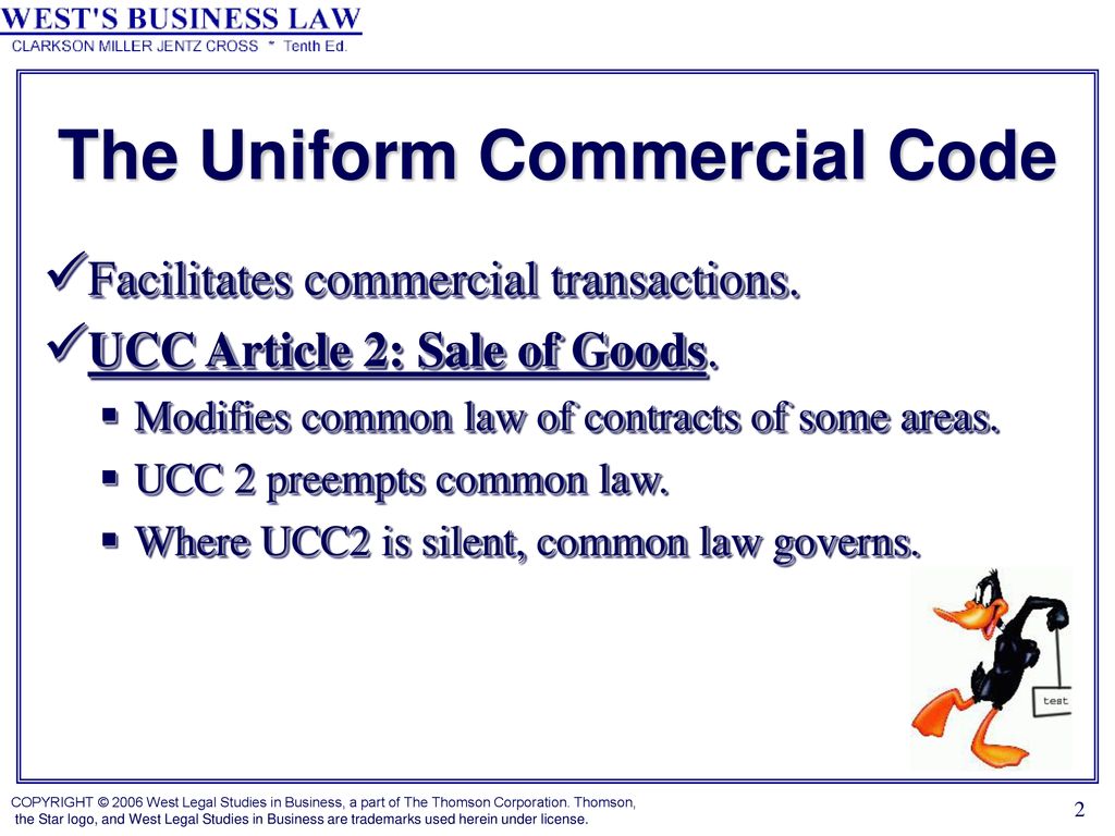 UCC Article 2 Chapter 20 Sale of Goods. - ppt download