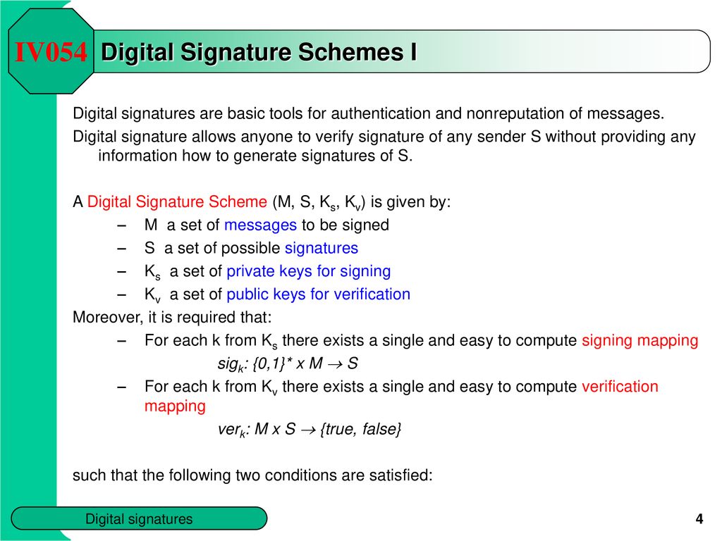 What Requirements Should A Digital Signature Scheme Satisfy
