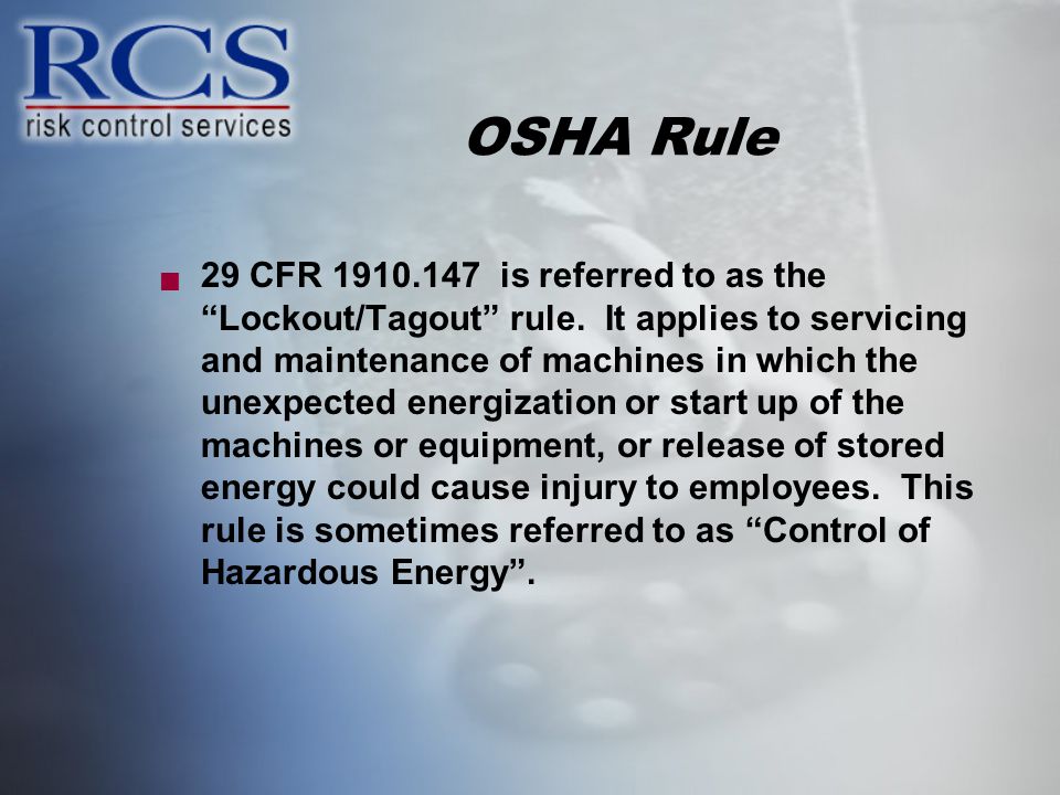 OSHA Rule