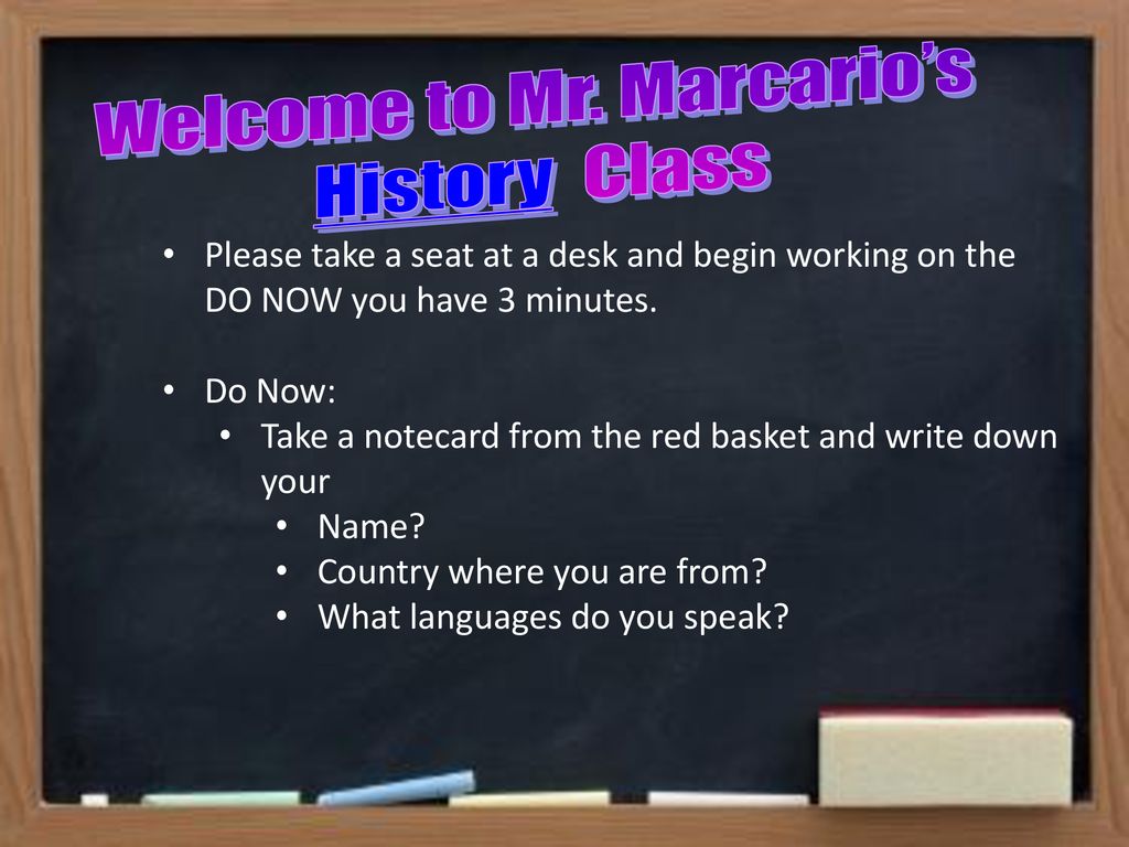 Welcome to Mr. Marcario’s