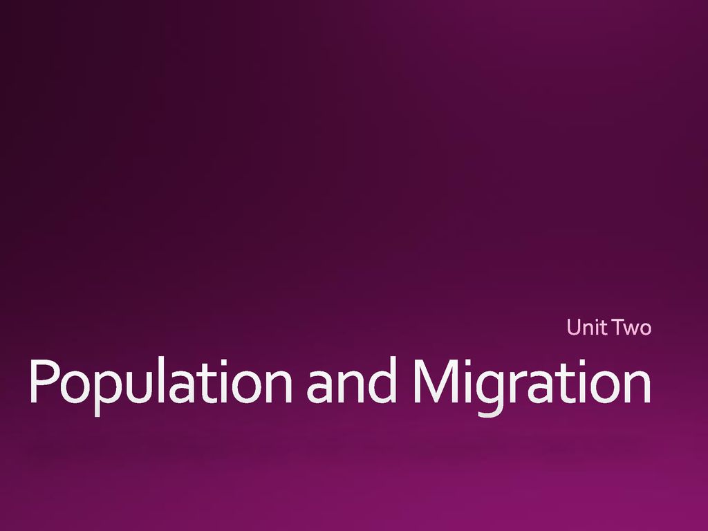 Population and Migration - ppt download