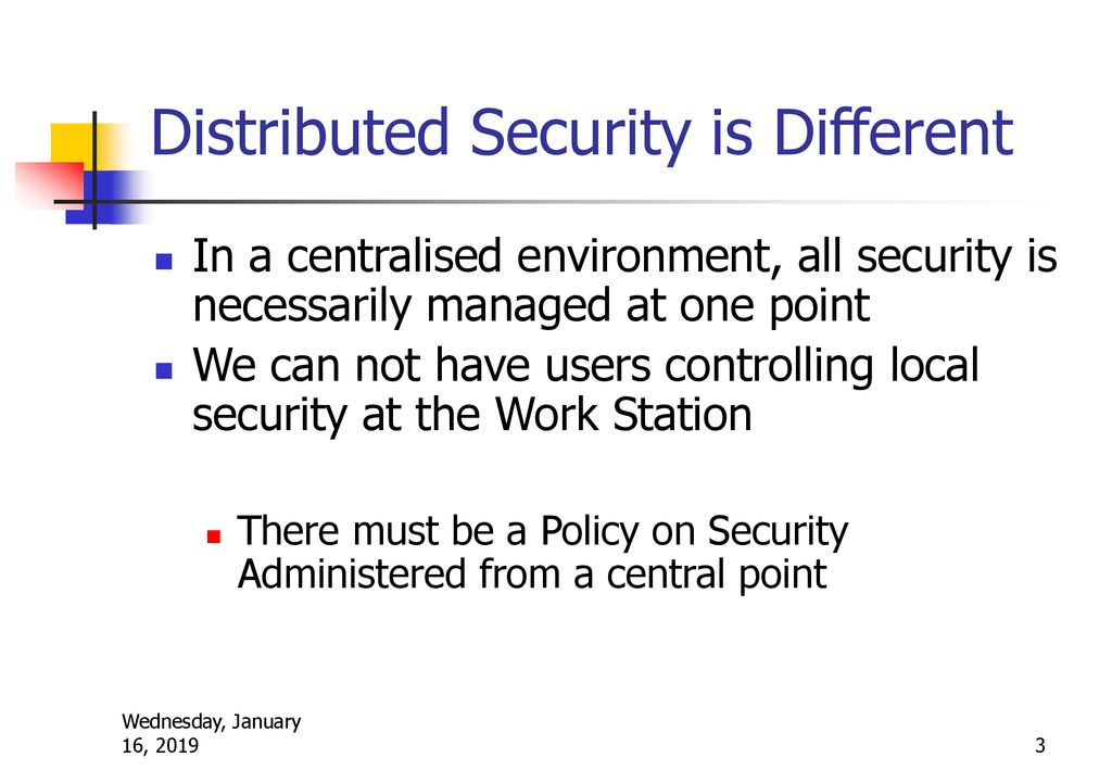 Distributed Security Issues - ppt download