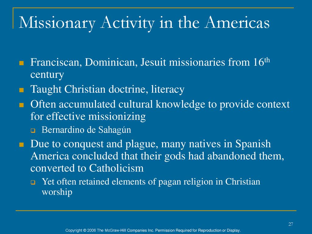 Missionary Activity in the Americas