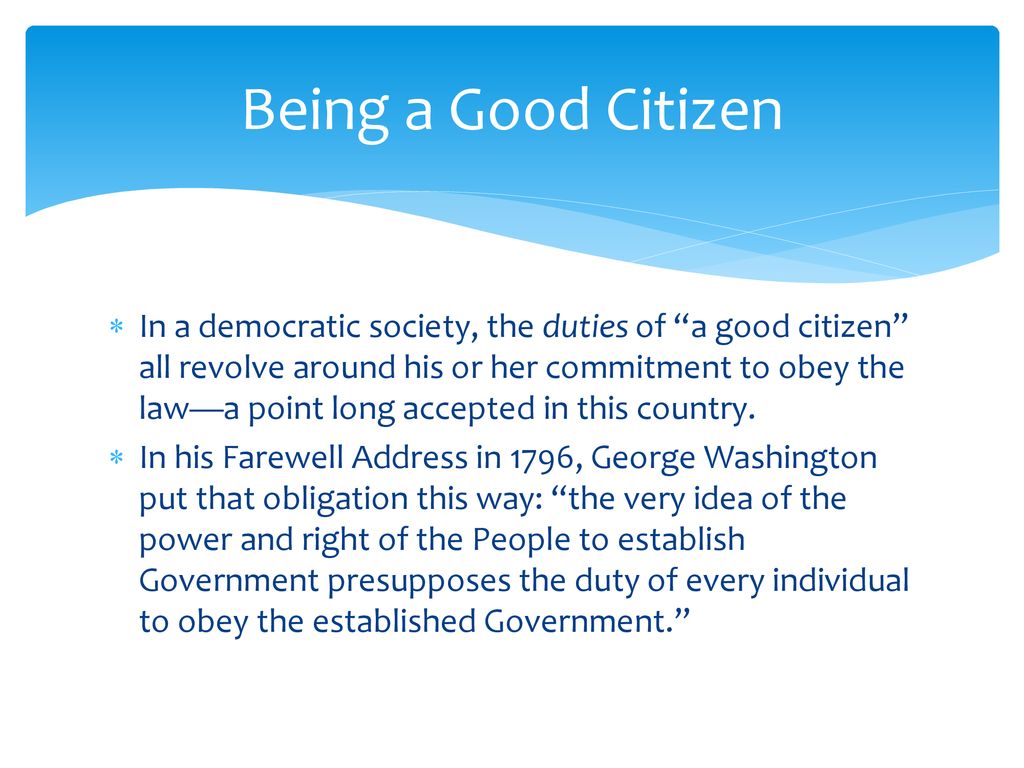 responsibilities of a good citizen