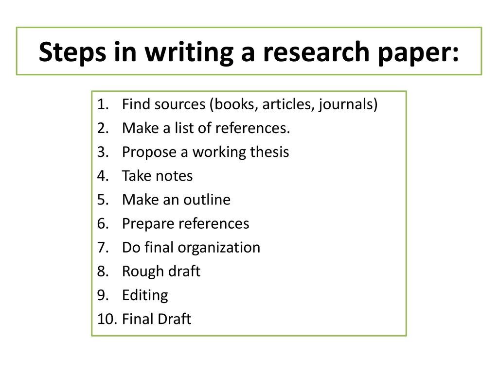 BASIC RESEARCH PAPER WRITING SKILLS - ppt download