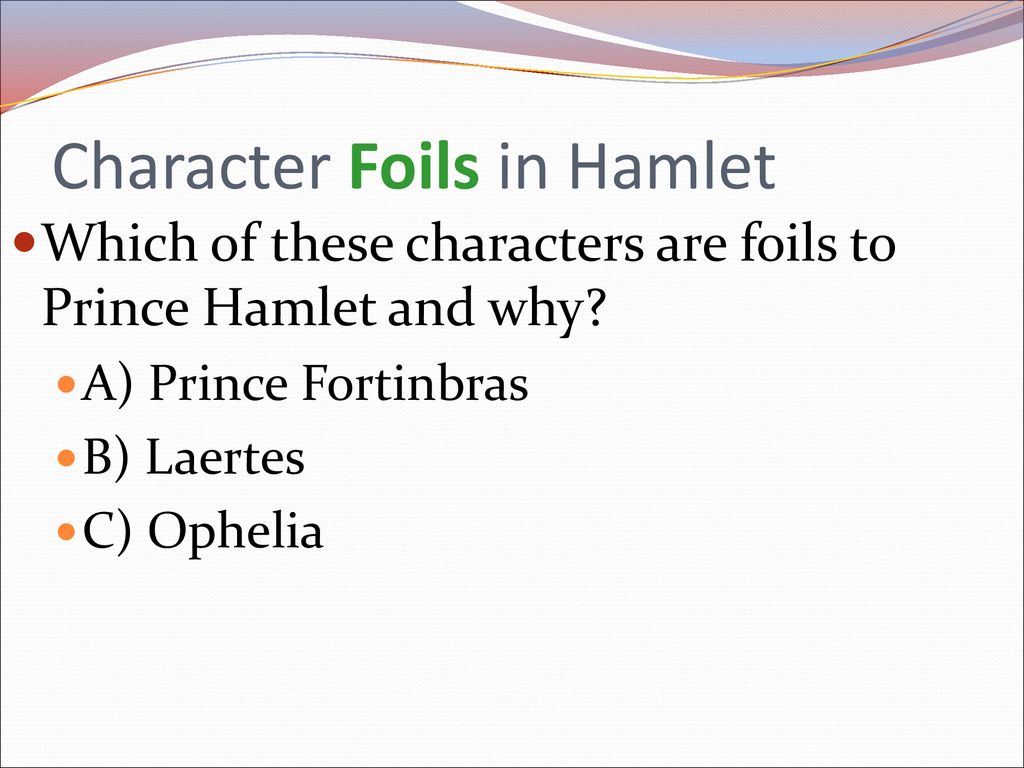 hamlet and laertes foil
