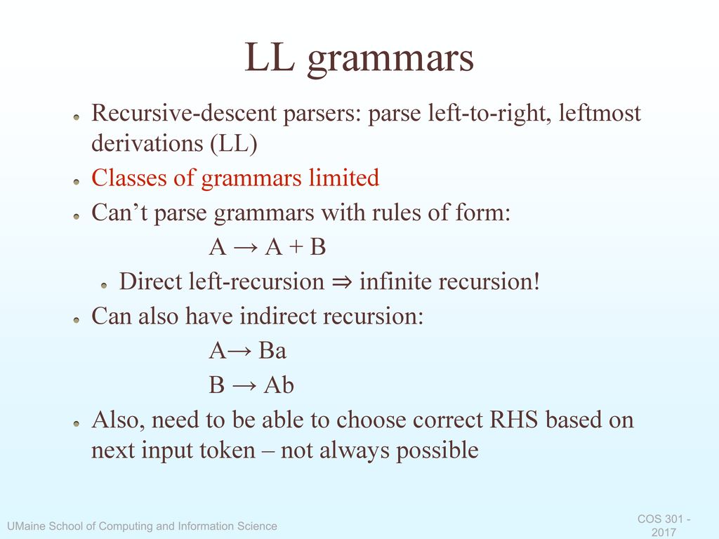 COS 301: Programming Languages - ppt download