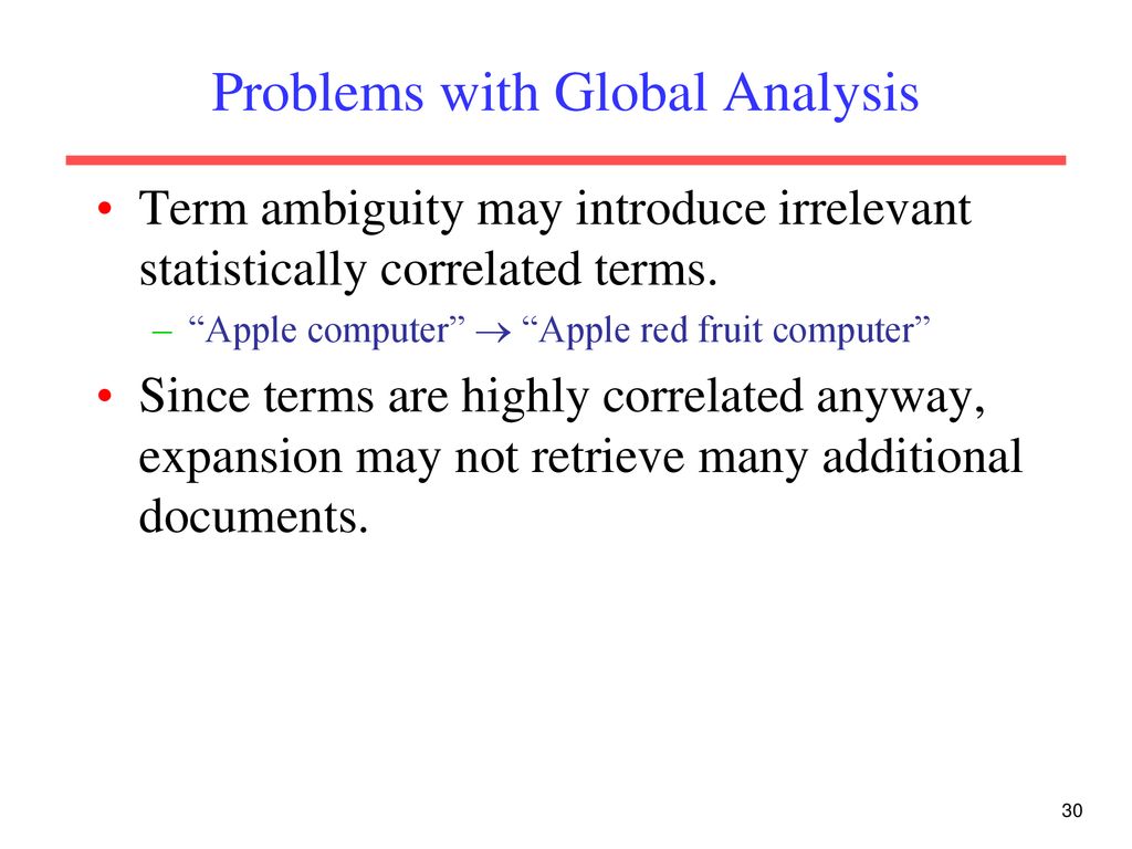 Problems with Global Analysis