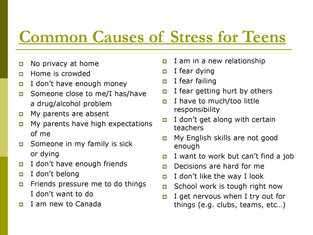 Common Causes Of Stress
