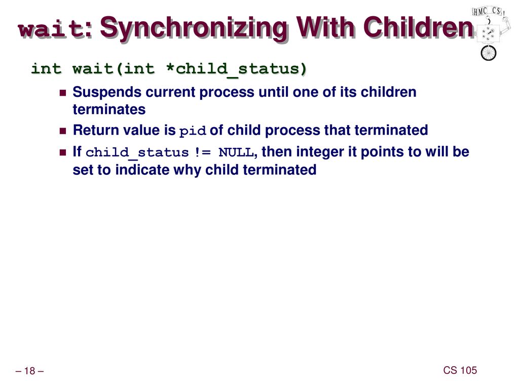 wait: Synchronizing With Children