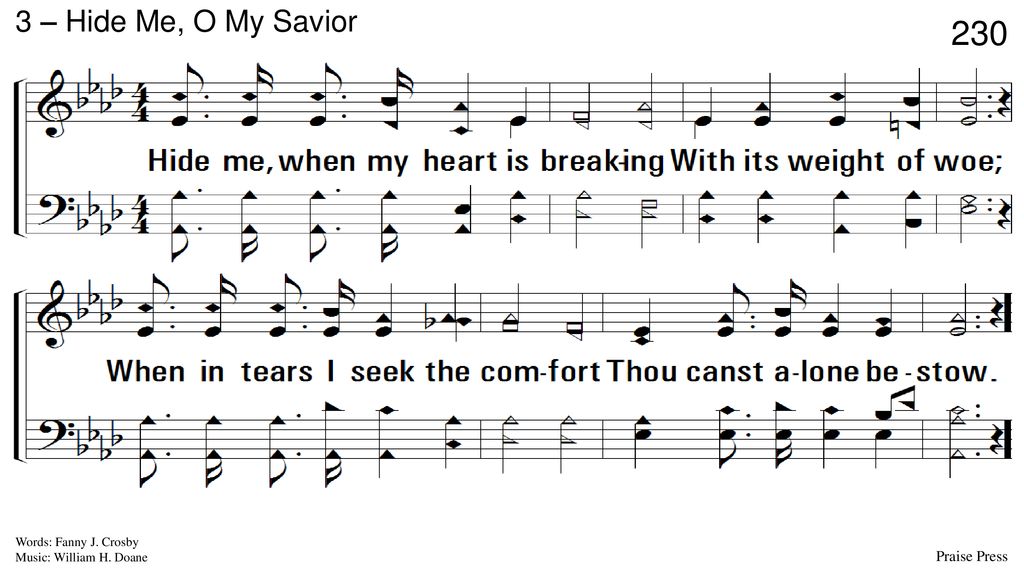 230 1 Hide Me O My Savior 1 Hide me O my Savior hide me ppt
