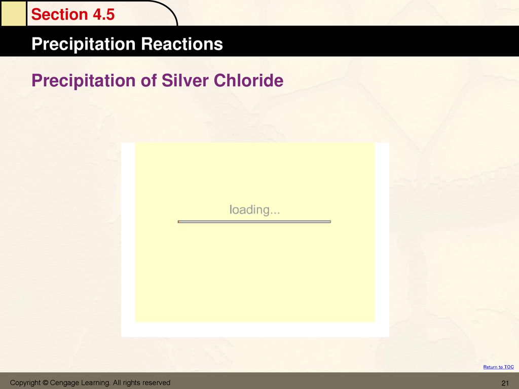 Precipitation of Silver Chloride