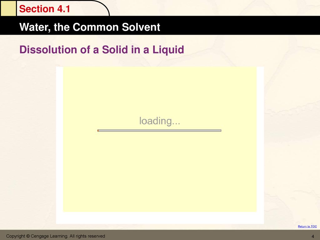Dissolution of a Solid in a Liquid