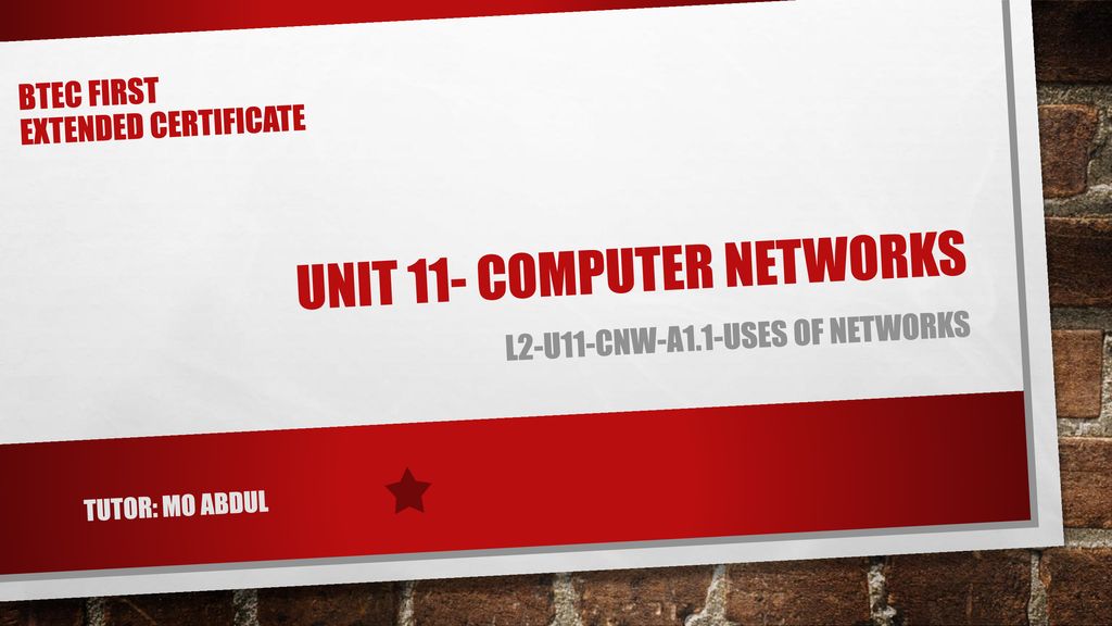 unit 11 computer networks assignment 1