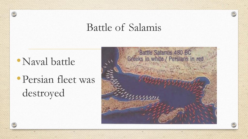 Battle of Salamis Naval battle Persian fleet was destroyed