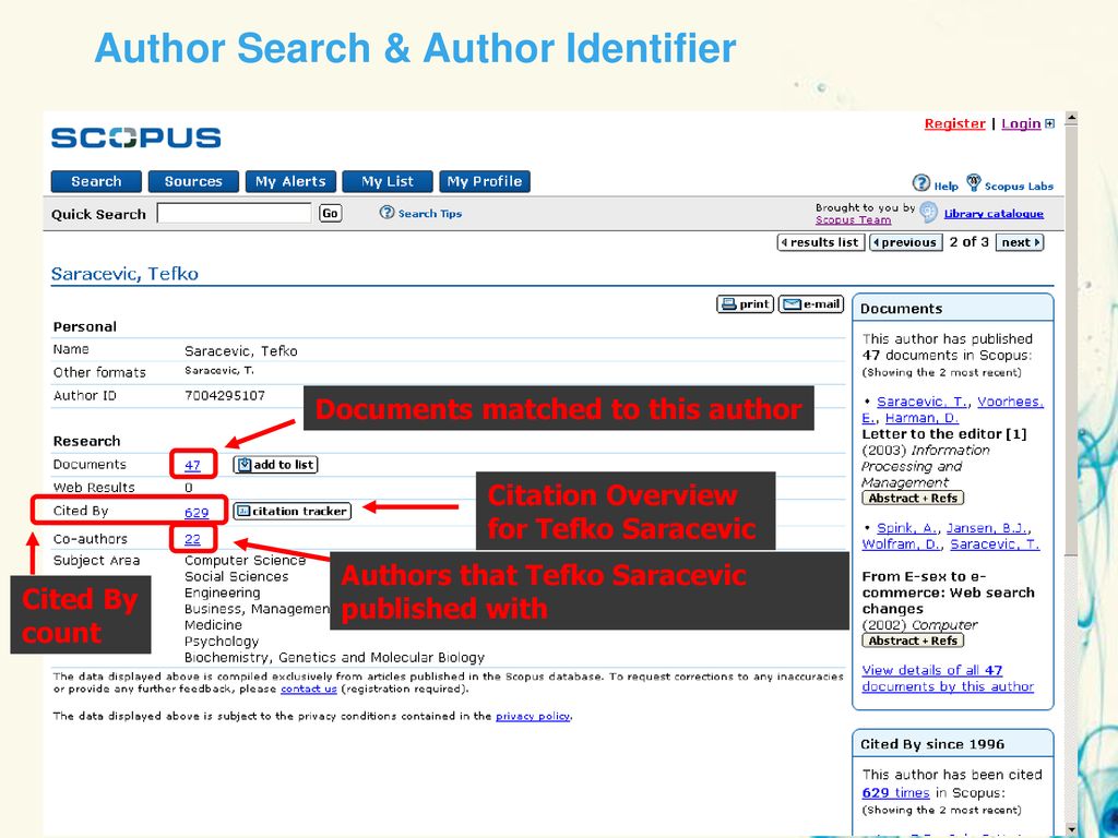 Author Search & Author Identifier