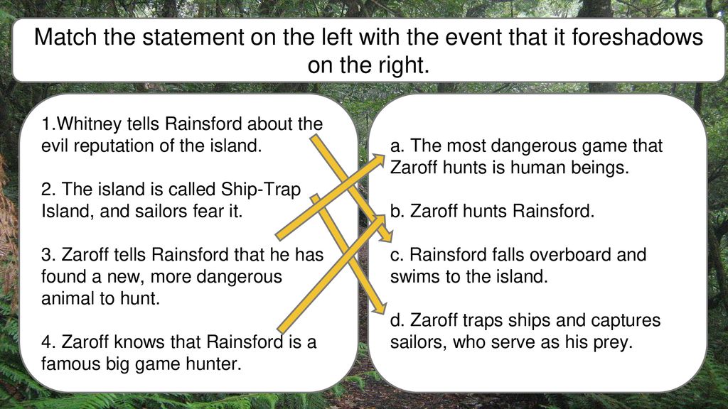 Examples Of Foreshadowing In The Most Dangerous Game