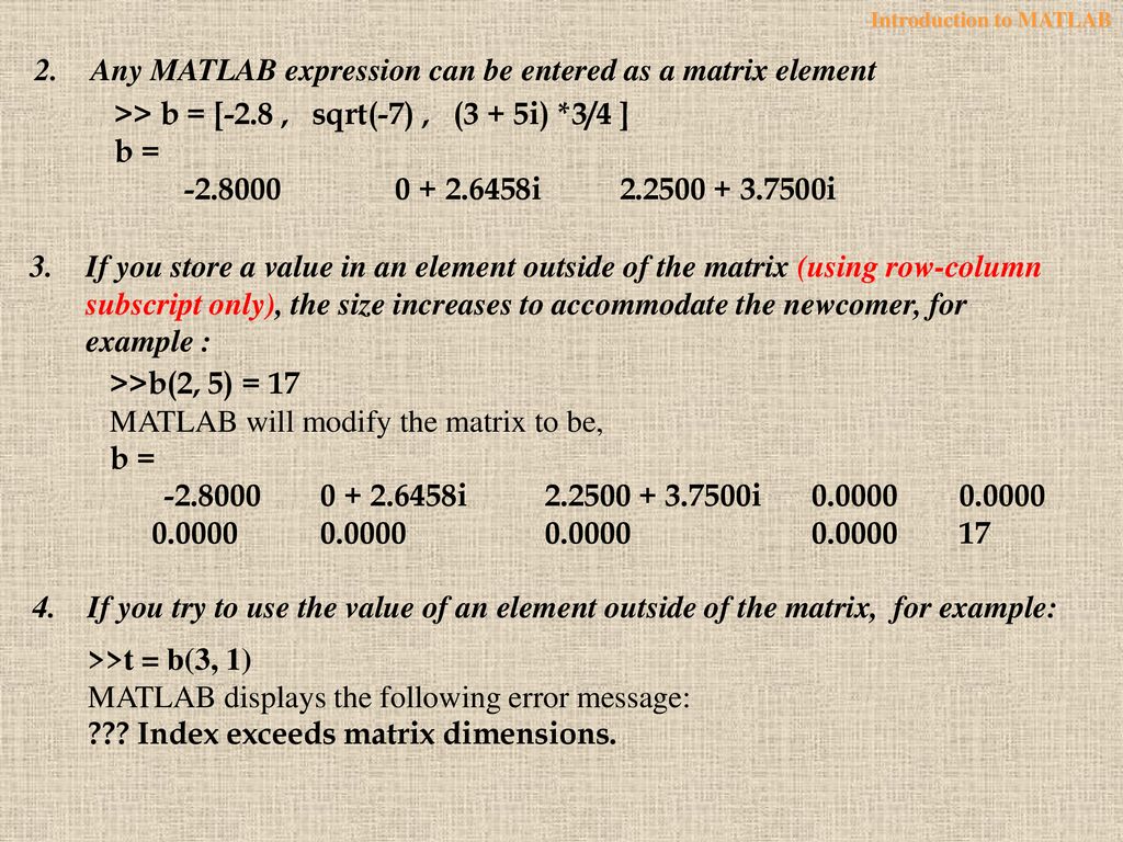 Introduction to MATLAB - ppt download
