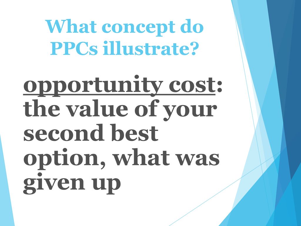 What concept do PPCs illustrate