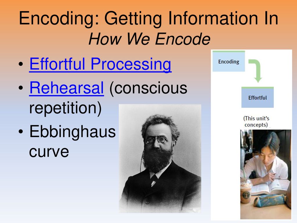 Encoding: Getting Information In How We Encode