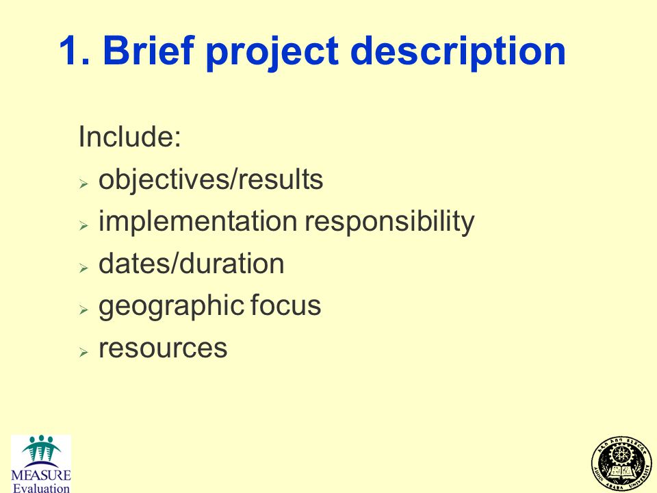 1. Brief project description